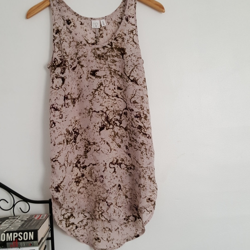Nordstrom pink, green, purple splatter tank XS